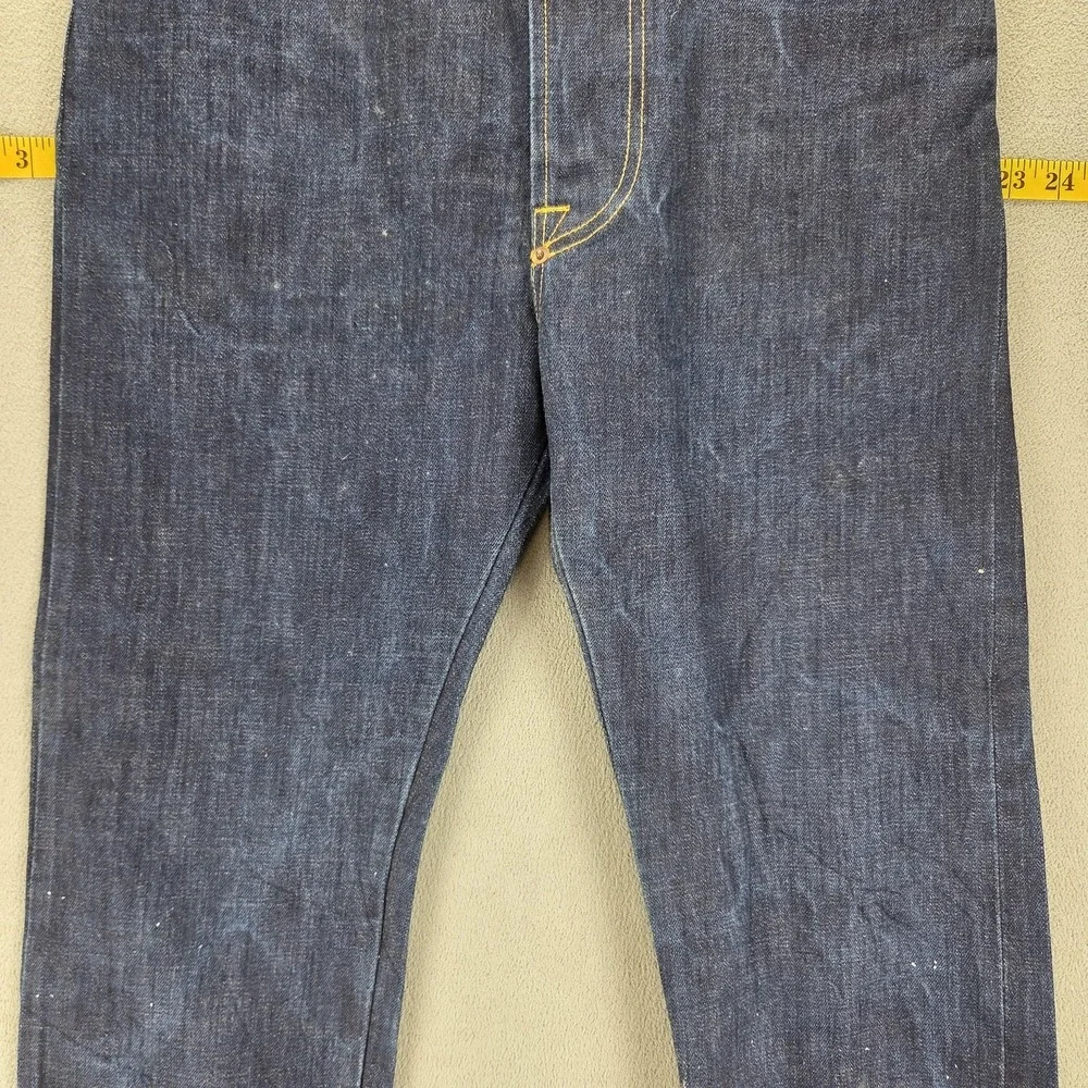 Maurizio Massimino Jeans Mens Blue Selvedge Made In Italy Raw Hem Fits 31x28